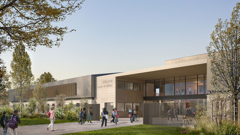 RECONSTRUCTION DU COLLEGE LUCIE AUBRAC SUITE A INCENDIE